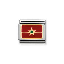 Nomination Classic Link Morocco Flag Charm in Gold