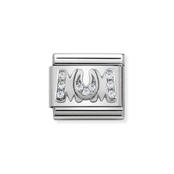 Nomination Classic Link Mum with CZ Charm in Silver