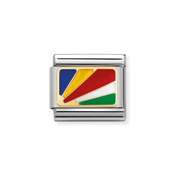 Nomination Classic Link Seychelles Flag Charm in Gold