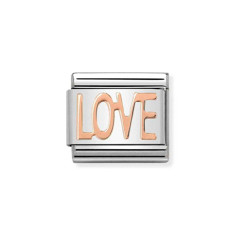 Nomination Classic Link Love Charm in Rose Gold