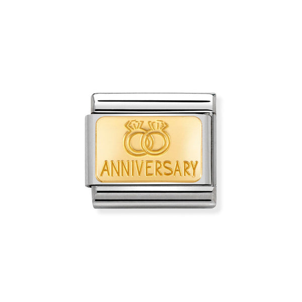 Nomination Classic Link Anniversary with Rings Charm in Gold