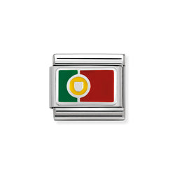 Nomination Classic Link Portugal  Flag Charm in Silver