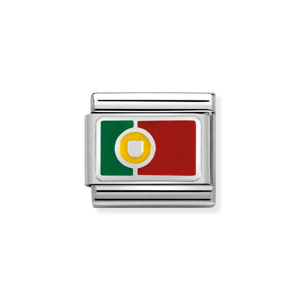 Nomination Classic Link Portugal  Flag Charm in Silver