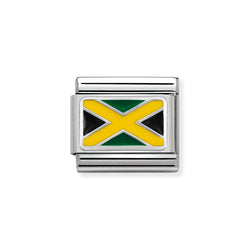 Nomination Classic Link Jamaica Flag Charm in Silver