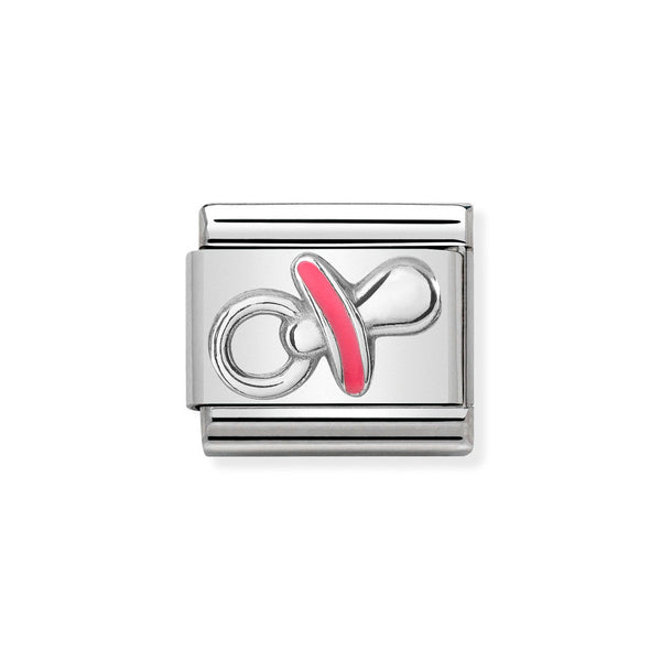 Nomination Classic Link Pink Dummy Charm in Silver