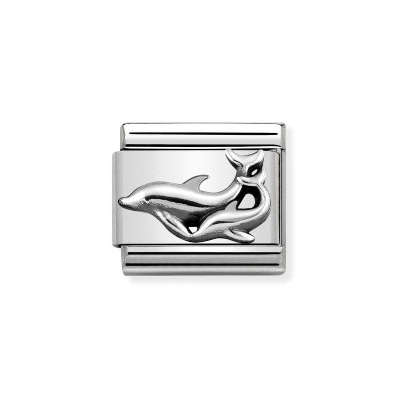 Nomination Classic Link Dolphins Charm in Silver