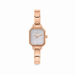 Nomination Paris Watch Silver Glitter in Rose Gold Steel