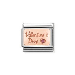 Nomination Classic Link Valentines Day CZ Charm in Rose Gold