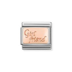 Nomination Classic Link Girl Friend Charm in Rose Gold