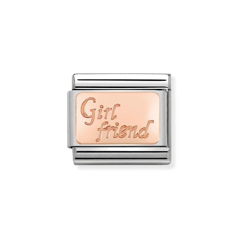 Nomination Classic Link Girl Friend Charm in Rose Gold