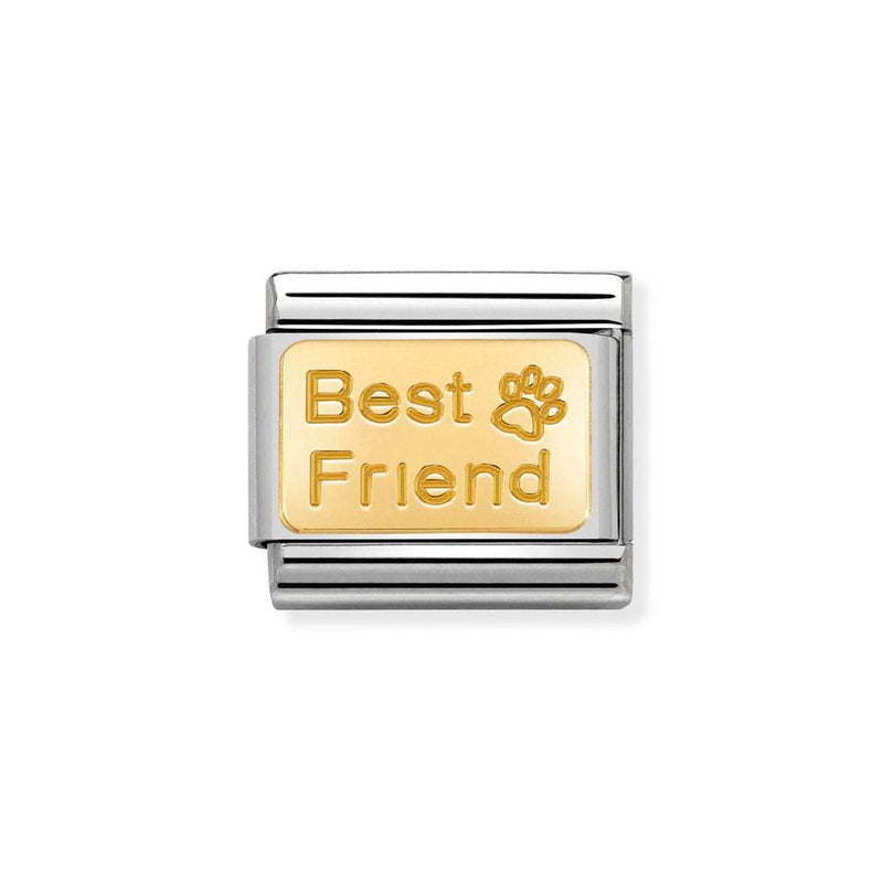 Nomination Classic Link Best Friend with Paw Charm in Gold