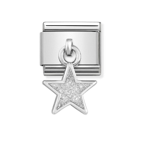 Nomination Classic Link Pendant Glitter Star Charm in Silver