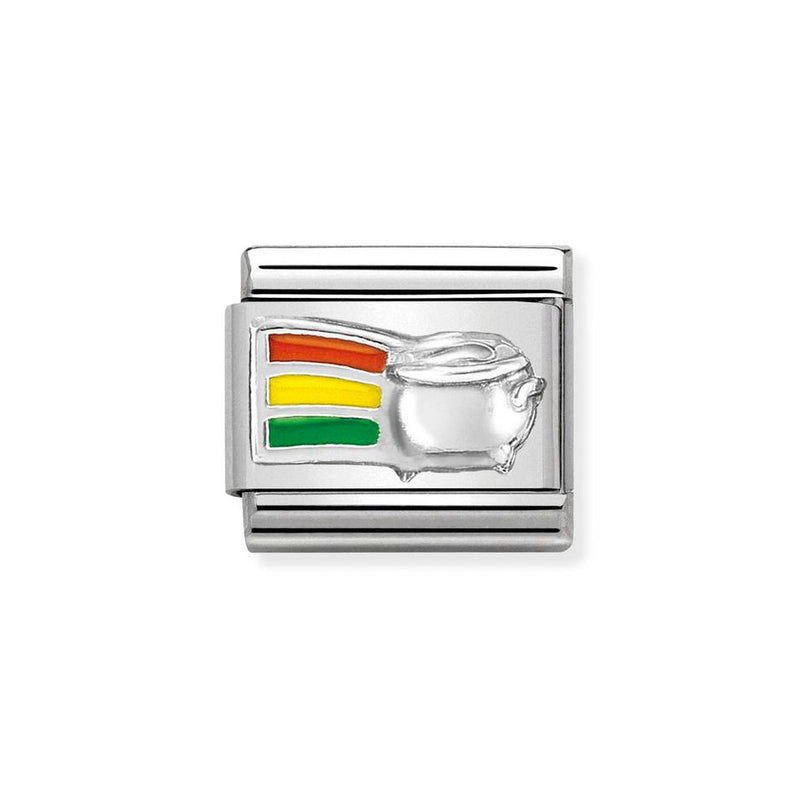 Nomination Classic Link Pot of Gold Charm in Silver