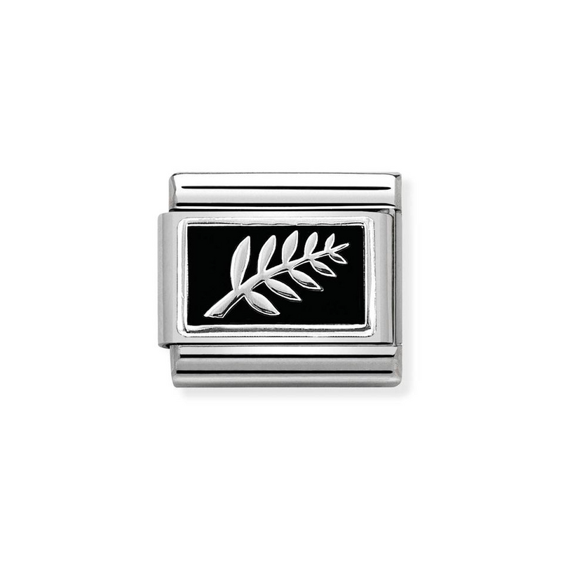 Nomination Classic Link Fern Leaf Charm in Silver