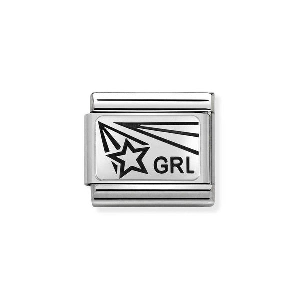 Nomination Classic Link GRL Star Charm in Silver