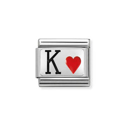 Nomination Classic Link King of Hearts Charm in Silver