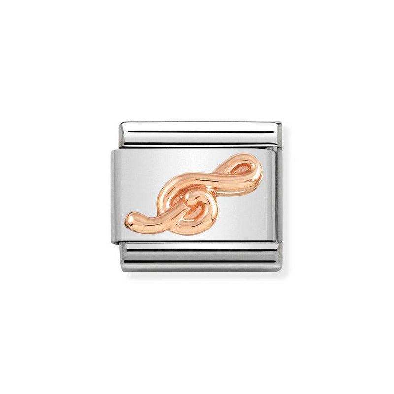 Nomination Classic Link Treble Clef Charm in Rose Gold