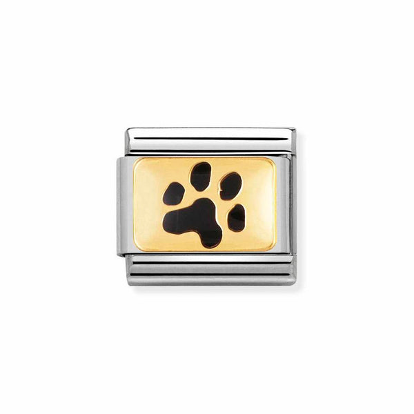 Nomination Classic Link Paw Print Charm in Gold