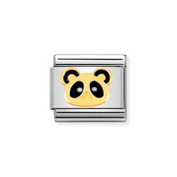 Nomination Classic Link Panda Charm in Gold