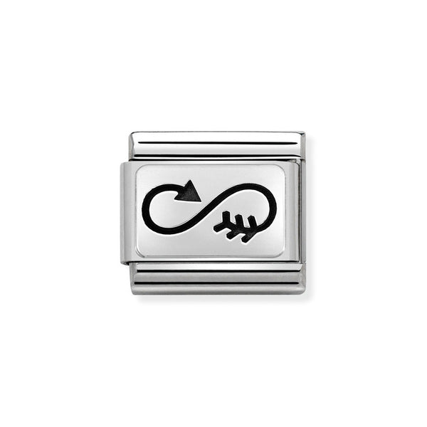 Nomination Classic Link Arrow Infinity Charm in Silver