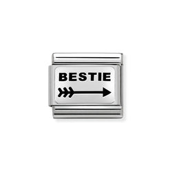 Nomination Classic Link Bestie with Right Arrow Charm in Silver