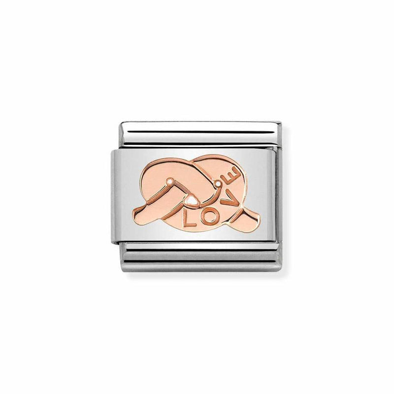 Nomination Classic Link of Love Knot Charm in Rose Gold