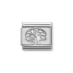 Nomination Classic Link Tree of Life with CZ Charm in Silver