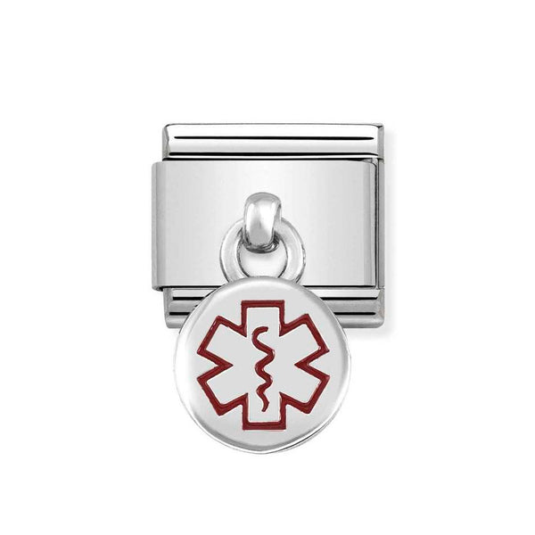 Nomination Classic Link Pendant Medical Tag Charm in Silver