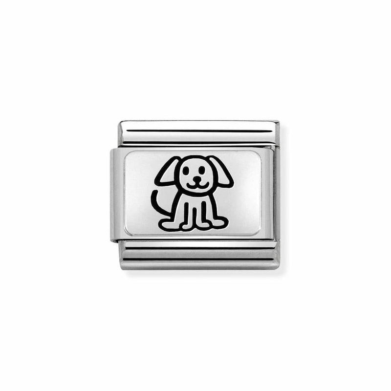 Nomination Classic Link Puppy Charm in Silver