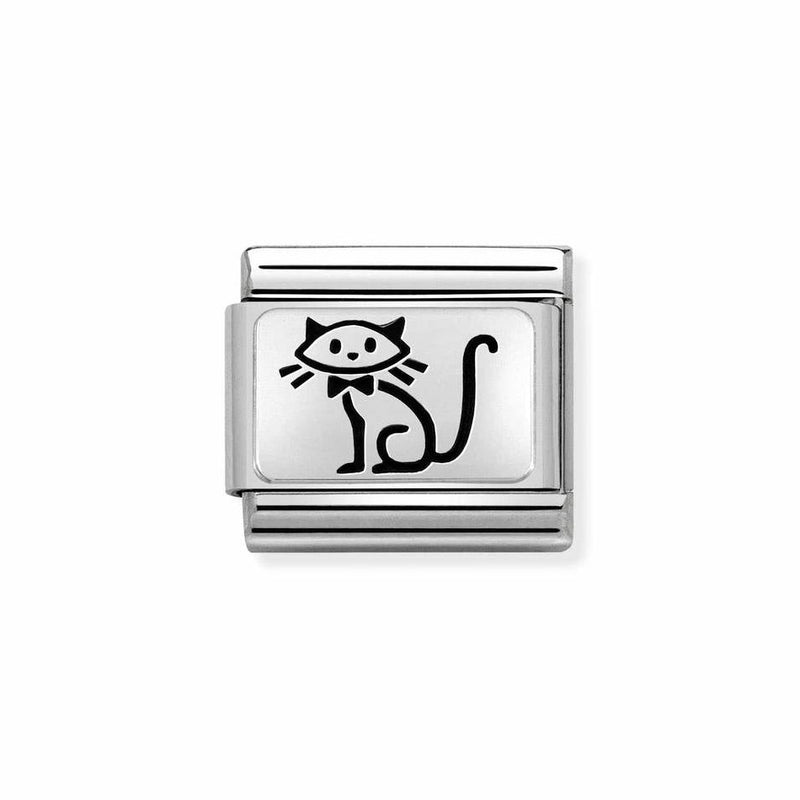 Nomination Classic Link Kitten Charm in Silver