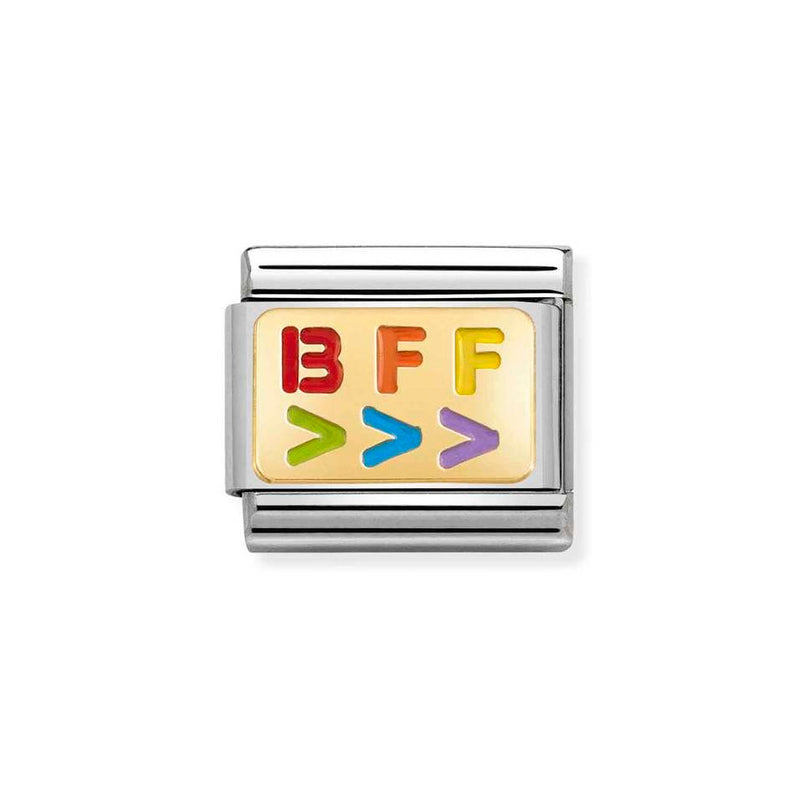 Nomination Classic Link BFF Rainbow Charm in Gold