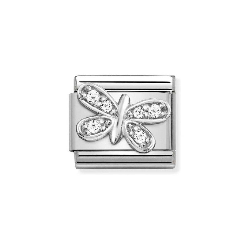 Nomination Classic Link Butterfly with CZ Charm in Silver