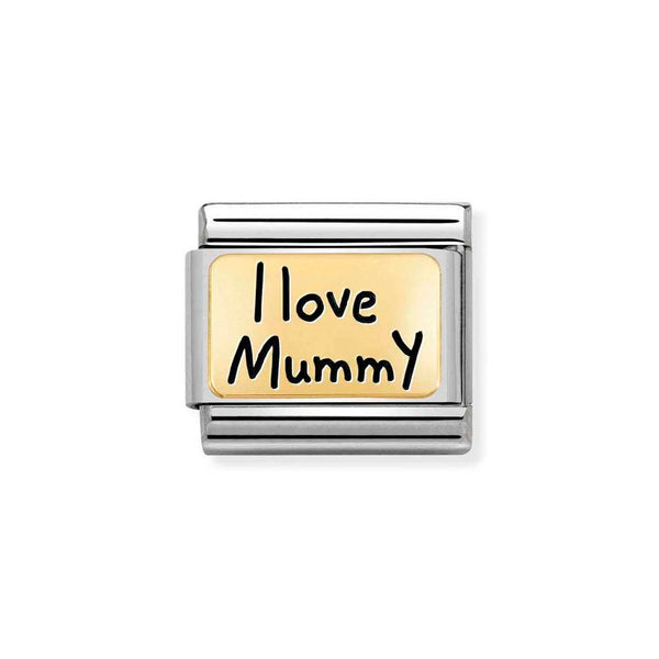 Nomination Classic Link I Love Mummy Charm in Gold