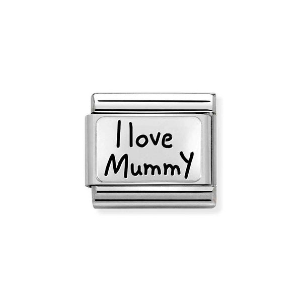 Nomination Classic Link I Love Mummy Charm in Silver