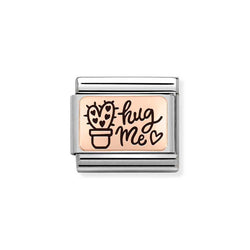 Nomination Classic Link Hug Me Cactus Charm in Rose Gold