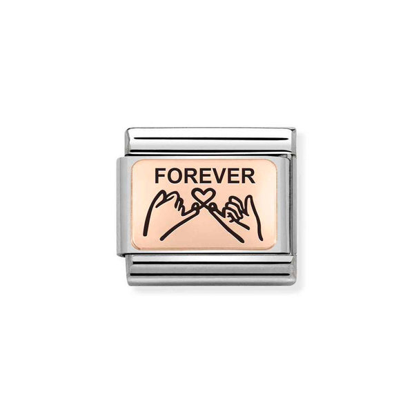 Nomination Classic Link Forever Pinky Promise Charm in Rose Gold