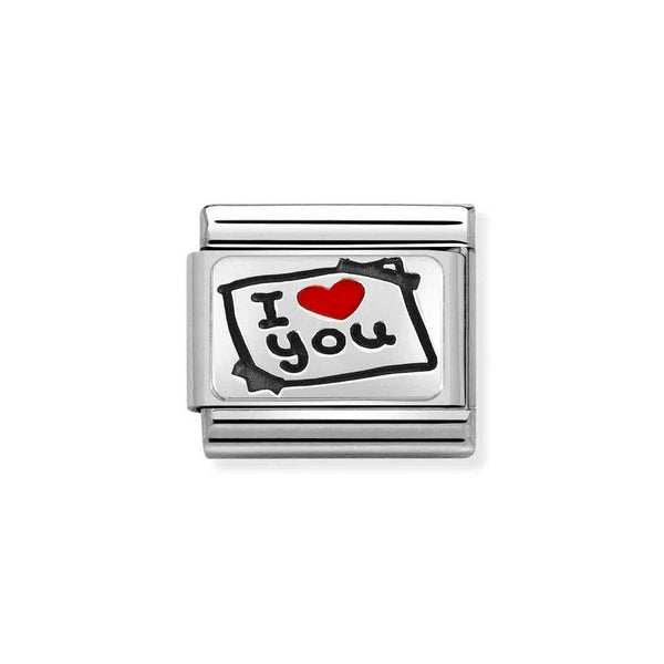 Nomination Classic Link I Love You Post It Charm in Silver