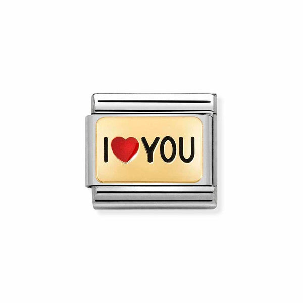 Nomination Classic Link I Love You Charm in Gold