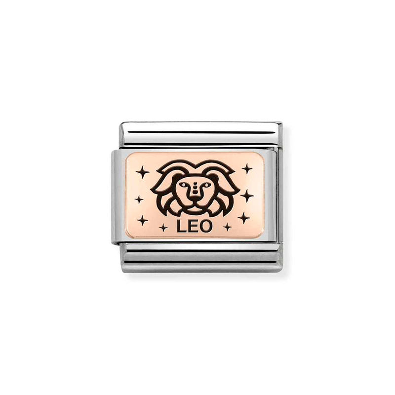 Nomination Classic Link Leo Charm in Rose Gold