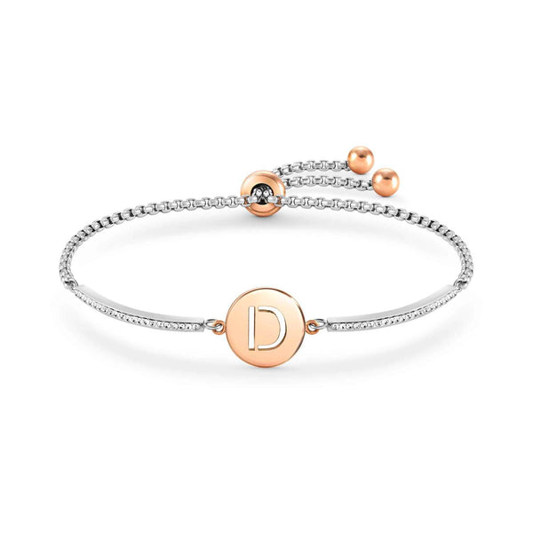 Nomination Milleluci Rose Gold & CZ Initial Bracelet Letter D