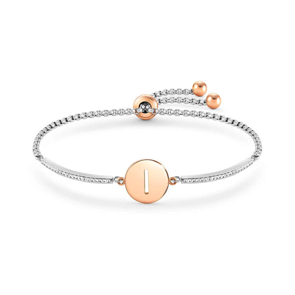 Nomination Milleluci Rose Gold & CZ Initial Bracelet Letter I