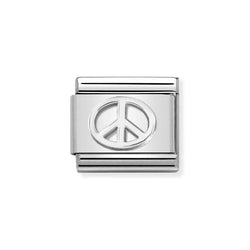 Nomination Classic Link Peace Symbol Charm in Silver