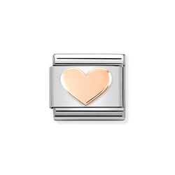 Nomination Classic Link Heart Charm in Rose Gold