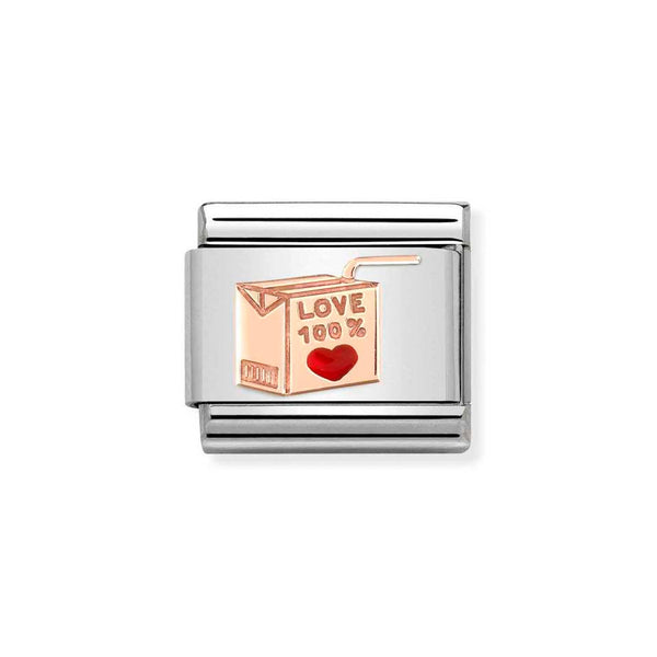 Nomination Classic Link Love 100% Juice Charm in Rose Gold