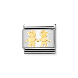 Nomination Classic Link Brothers Charm in Gold