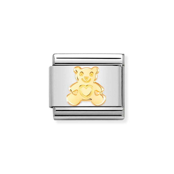 Nomination Classic Link Teddy Bear Charm in Gold