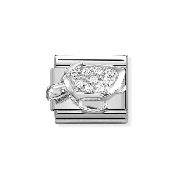 Nomination Classic Link Turtle with CZ Charm in Silver