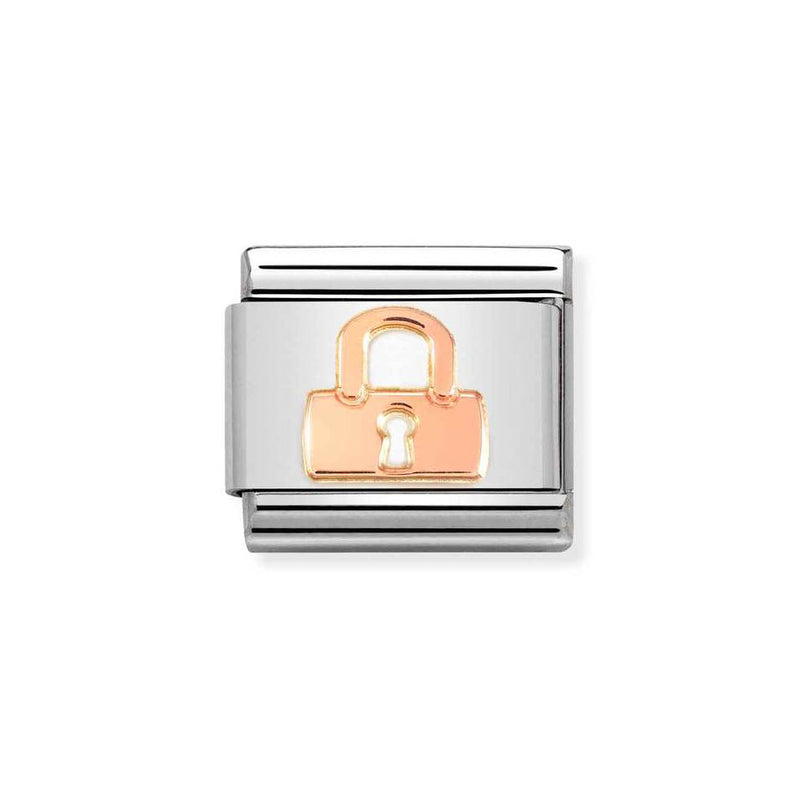 Nomination Classic Link Padlock Charm in Rose Gold