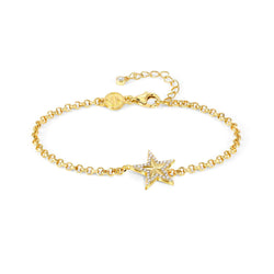 Nomination Truejoy Gold Star Bracelet with CZ