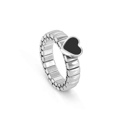 Nomination Extension Life Edition Ring Black Agate Heart